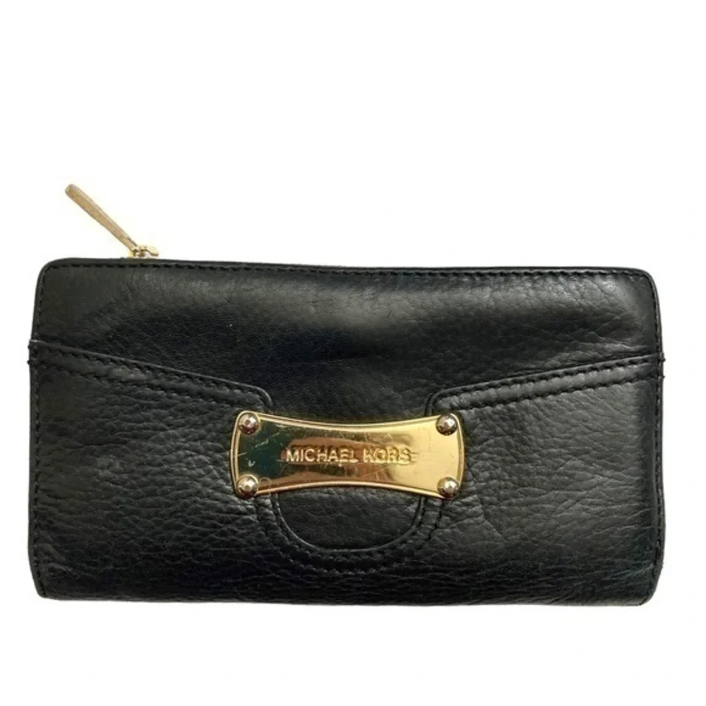Michael kors black leather wallet